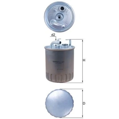 Billede af MAHLE ORIGINAL KL 100/1 Brændstoffilter Ledningsfilter 10