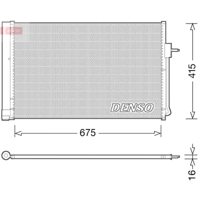 Billede af DENSO DCN15001 Kondensator med tørrer R 134a