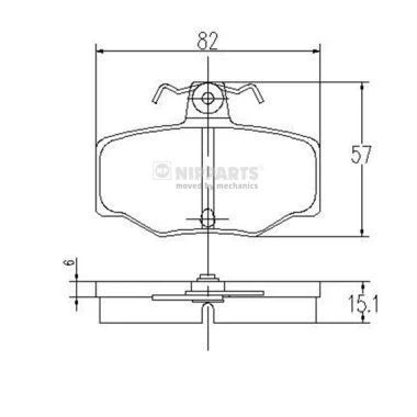 Billede af Bremseklodser NIPPARTS J3611031