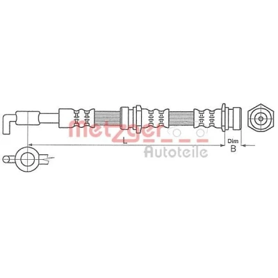 Billede af METZGER 4114062 Bremseslange 392 Banjo