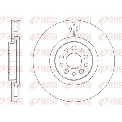 Billede af REMSA 6980.10 Bremseskiver foraksel 309,8, 309,8 32 5 ventileret PEUGEOT: 807, CITROËN: C8