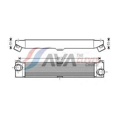 Billede af PRASCO FTA4360 Intercooler FIAT: Ducato III Bus