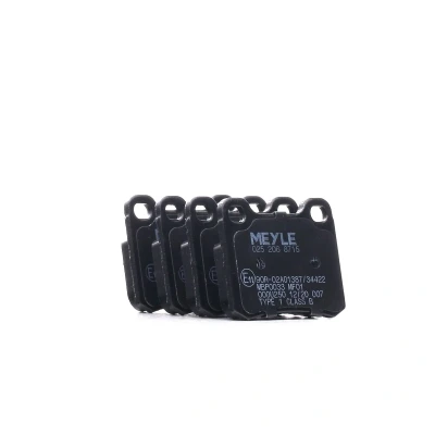 Billede af MEYLE 025 206 8715 Bremseklodser ORIGINAL Quality bagaksel Ekskl. slidadvarselskontakt med anti knirke plade MERCEDES BENZ: W124 Sedan, C klasse Sedan