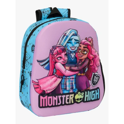 Billede af Monster High Skoletaske Blå Syren 27 x 33 10 cm