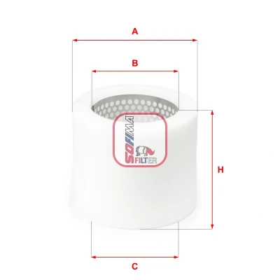 Billede af SOFIMA S 9780 A Luftfilter 133mm 168mm Filterindsats PEUGEOT: 309 I Hatchback, II 205 CITROËN: BX Hatchback