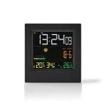 Billede af vejrstation Indendørs &amp; Udendørs Vejrudsigt LED Display Tidsvisning luftfugtighed fugtighed Inkluderet trådløs vejrsensor Hvid / Sort
