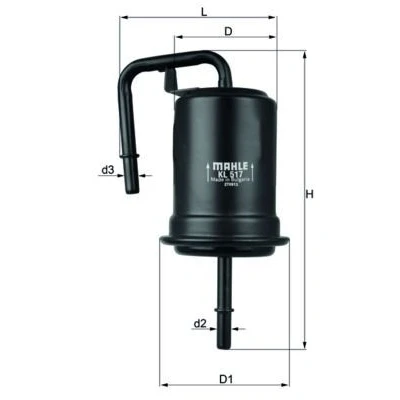 Billede af MAHLE ORIGINAL KL 517 Brændstoffilter Ledningsfilter 8 7,9 MAZDA: MX 5 2, I