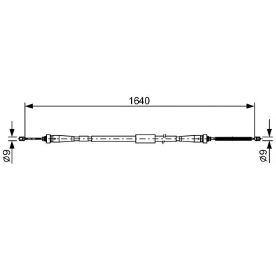 Billede af BOSCH 1 987 482 638 Håndbremsekabel 1640