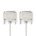 Billede af Seriel kabel D SUB 25 Pin Han Nikkelplateret 5.00 m Runde PVC Elfenbensfarvet Plastikpose