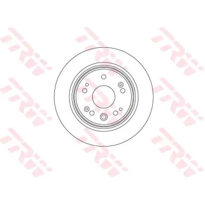 Billede af TRW DF8083 Bremseskiver 282 9 5 114,3 fuldstændigt lakeret HONDA: CR V 2