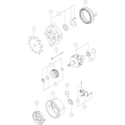 Billede af MAHLE ORIGINAL MG 477 Generator 14V 120A