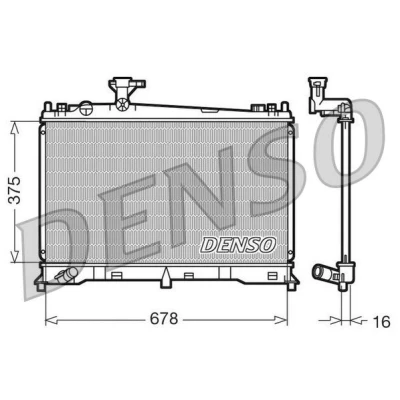 Billede af DENSO DRM44010 Radiator Aluminium 678 375 16 MAZDA: 6 Stationcar