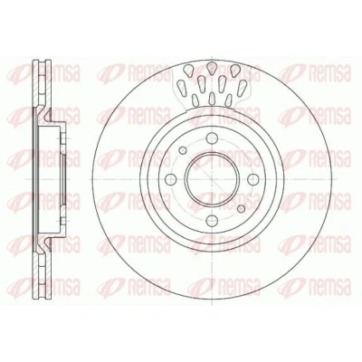 Billede af REMSA 6315.10 Bremseskiver foraksel 284, 284 22 4 ventileret FIAT: 500 Hatchback, BRAVO 2, C Cabriolet, ALFA ROMEO: 155