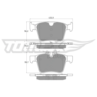 Billede af TOMEX brakes TX 18 16 Bremseklodser bagaksel Forberedt til slidindikator VOLVO: XC60 II, XC90 LAND ROVER: Range Rover Velar, Evoque