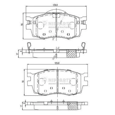Billede af Bremseklodser NIPPARTS J3600542