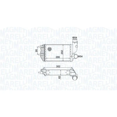 Billede af MAGNETI MARELLI 351319205000 Intercooler FIAT: Ducato II Ladvogn/Chassis, PEUGEOT: Boxer Ladvogn/Chassis