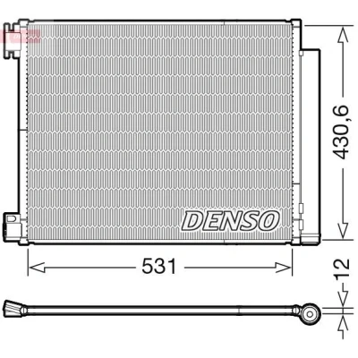 Billede af DENSO DCN23039 Kondensator med tørrer R 134a RENAULT: Scénic IV
