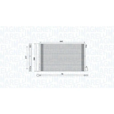 Billede af MAGNETI MARELLI 350203779000 Kondensator med tørrer 653x393,4x12 393,4 653 12 OPEL: Insignia A Sports Tourer