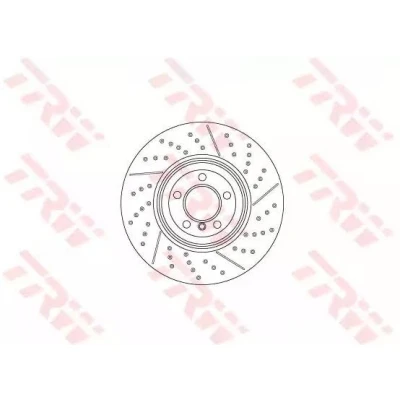 Billede af TRW DF6600S Bremseskiver 370 30 5 120 ventileret, slidset/perforeret, todelt bremseskive højkarboniseret BMW: 3 Touring, 4 Gran Coupe, 1 Hatchback