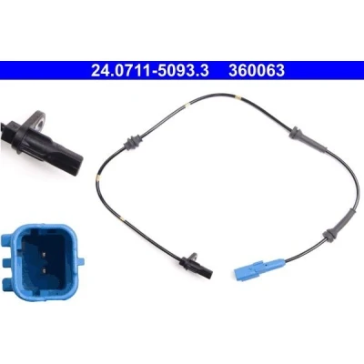 Billede af ATE 24.0711 5093.3 ABS Sensor 757 CITROËN: C3 I Hatchback, PEUGEOT: 1007 Hatchback