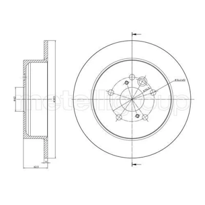 Billede af Bremseskive METELLI 23 0803C