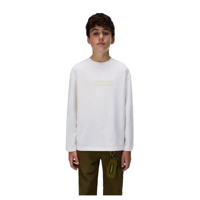 Billede af Napapijri Unisex Langærmet Tshirt, Størrelse: 152, White whisper