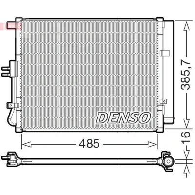 Billede af DENSO DCN43007 Kondensator med tørrer R 134a