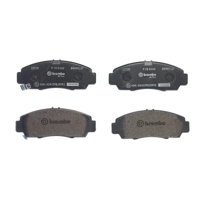 Billede af BREMBO P 28 034X Bremseklodser med akustisk advarsel for slid uden tilbehør HONDA: Accord 8, CIVIC 7 Hatchback, Limousine