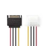 Billede af Intern Strømkabel SATA 15 Pin Han Molex Hun Guldplateret 0.20 m Runde PVC Forskellige Plastikpose