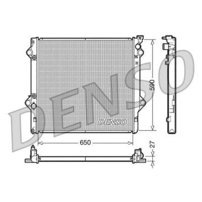 Billede af DENSO DRM50047 Radiator Aluminium 650 590 27