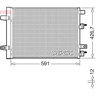 Billede af DENSO DCN17063 Kondensator med tørrer R 134a