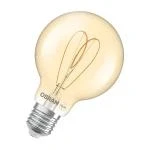 Billede af OSRAM LED Vintage G80 E27 4,9W 922 Heart Filament guld dæmpbar