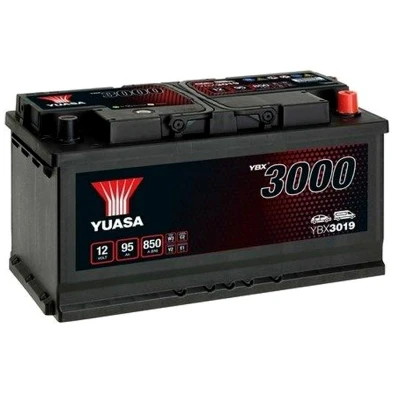 Billede af YUASA YBX3000 YBX3019 Starterbatteri 12V 95Ah 850A BMW: 5 Touring, Sedan, VOLVO: XC60 I, XC90 II, V70 2, AUDI: A4 B8 Avant, A8 D2