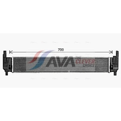 Billede af PRASCO VN2420 Radiator 648mm 96mm 32mm med lynkobling Loddet køleripper AUDI: A3 Sportback, SKODA: Octavia 3 Schrägheck, SEAT: Leon III Hatchback