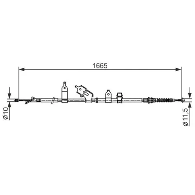 Billede af Håndbremsekabel BOSCH 1 987 482 440