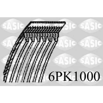 Billede af SASIC 6PK1000 Kileribberem 1000 6 VOLKSWAGEN: Polo V Hatchback, up! Golf 7, BMW: 5 Touring, 3 Sedan, 1 PEUGEOT: 307 Hatchback