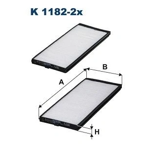 Billede af FILTRON K 1182 2x Kabinefilter Partikelfilter 255 100 12 HYUNDAI: Getz, ACCENT 2