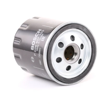 Billede af BOSCH F 026 407 153 Oliefilter M 20 x 1,5 med en returløbs stop ventil Påskruet filter SEAT: Ibiza 4, 4 ST, Toledo SKODA: Rapid Hatchback