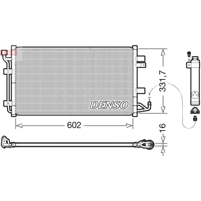 Billede af DENSO DCN46035 Kondensator med tørrer