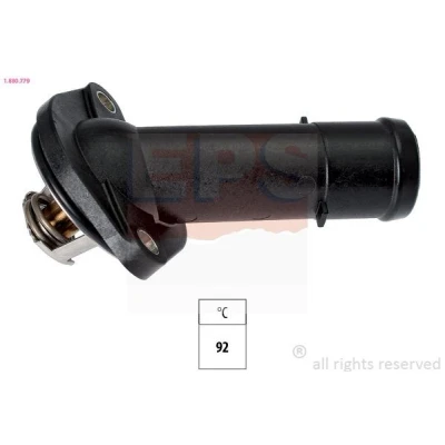 Billede af EPS 1.880.779 Termostat 92 Made in Italy OE Equivalent med pakning VOLKSWAGEN: GOLF 6, Polo V Hatchback, Passat B6 Variant, AUDI: A3 Sportback