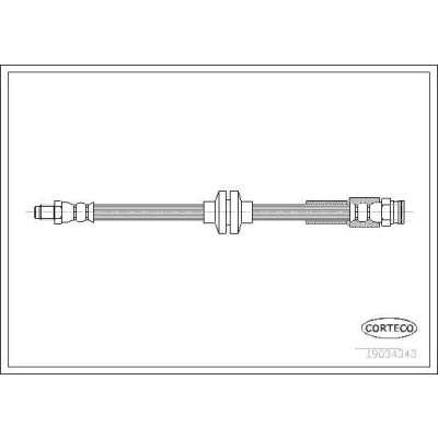 Billede af CORTECO 19034343 Bremseslange Foraksel begge sider 423 OPEL: Corsa D Hatchback, FIAT: Grande Punto 500L, ALFA ROMEO: MiTo