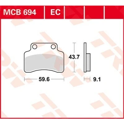 Billede af TRW Organic Allround MCB694 Bremseklodser