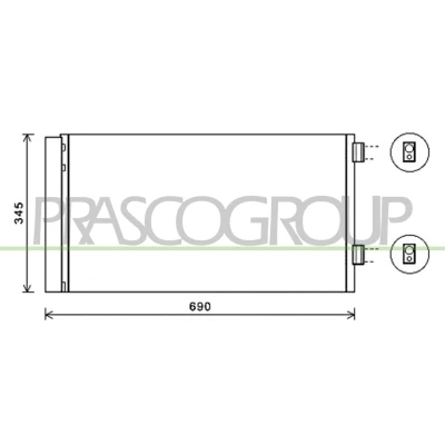 Billede af PRASCO MN308C003 Kondensator med tørrer 13 Aluminium 615 R 134a
