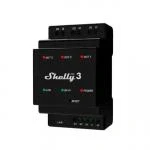 Billede af Shelly pro 3 wifi relæ, kanaler/faser med potentialfrit kontaktsæt