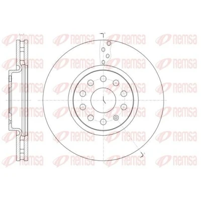 Billede af REMSA 61479.10 Bremseskiver foraksel 314, 314 30 5 ventileret VOLKSWAGEN: Sharan II, SEAT: Alhambra II