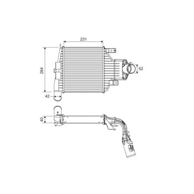 Billede af VALEO 818395 Intercooler Aluminium uden sensor OPEL: Zafira B