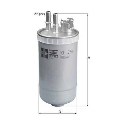 Billede af MAHLE ORIGINAL KL 230 Brændstoffilter Ledningsfilter 10 9,9 FORD: MONDEO 3 Kombi, 3, Stufenheck