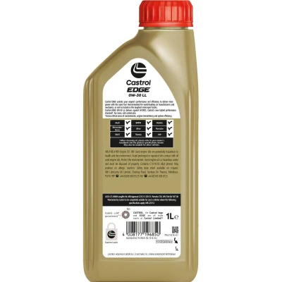 Billede af Castrol EDGE LL 0W 30 1l Motorolie 15FEFB VOLKSWAGEN: up! Hatchback, Golf 7, Polo V BMW: 3 Touring, 5 1 Hatchback