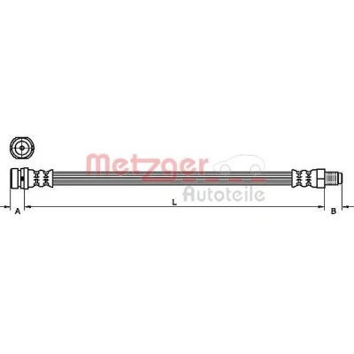 Billede af METZGER 4110450 Bremseslange 320 FORD: Transit Connect V408 Van