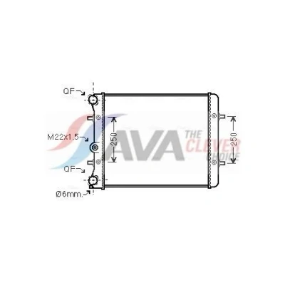 Billede af PRASCO VN2152 Radiator Aluminium 430 414 23 med lynkobling Mekanisk fuget køleripper VOLKSWAGEN: Golf 4, 4 Variant